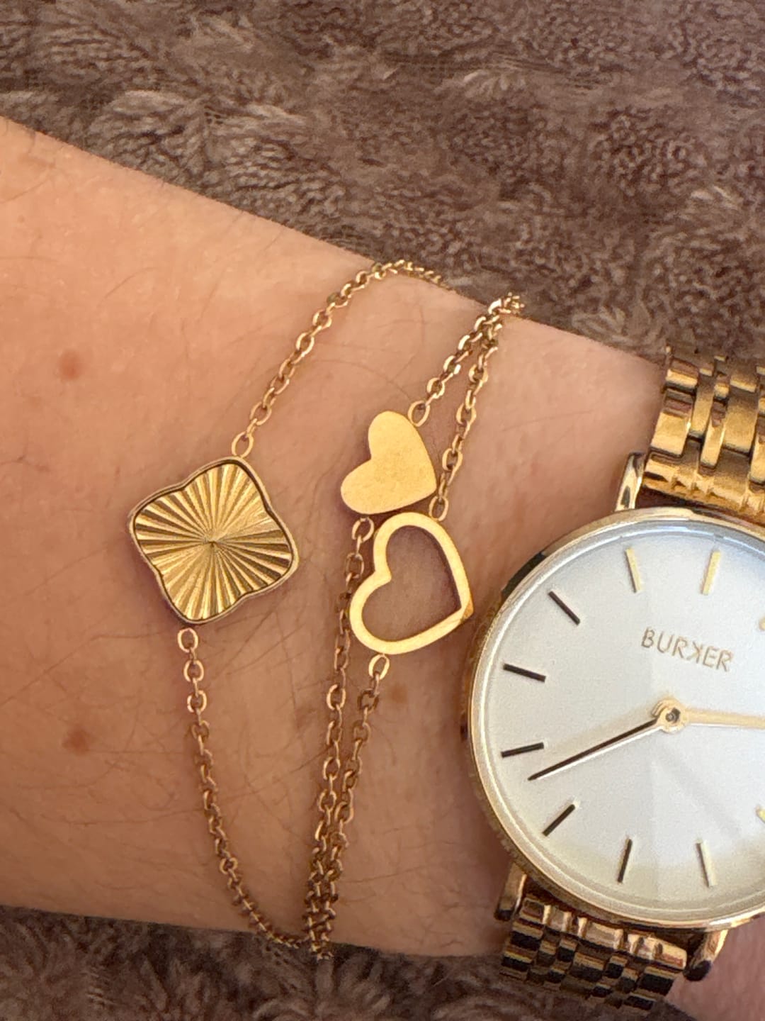Customer photo review of Flora Gold Bracelet