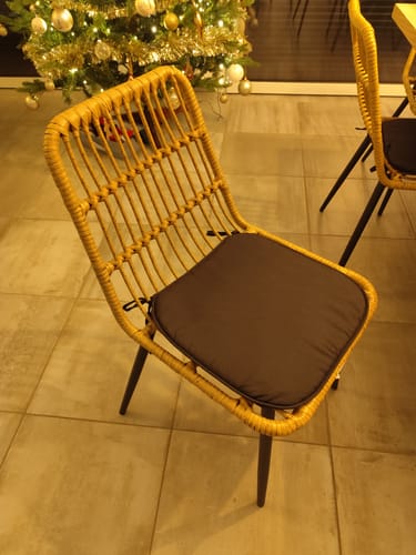 Customer photo review of BANGKOK - Lot de 4 chaises en métal et rotin