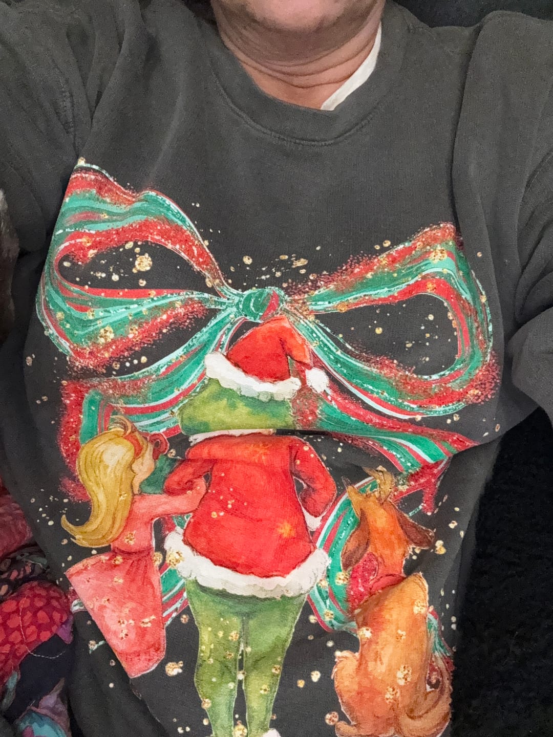 Customer photo review of Christmas Friendship Crewneck Sweatshirt