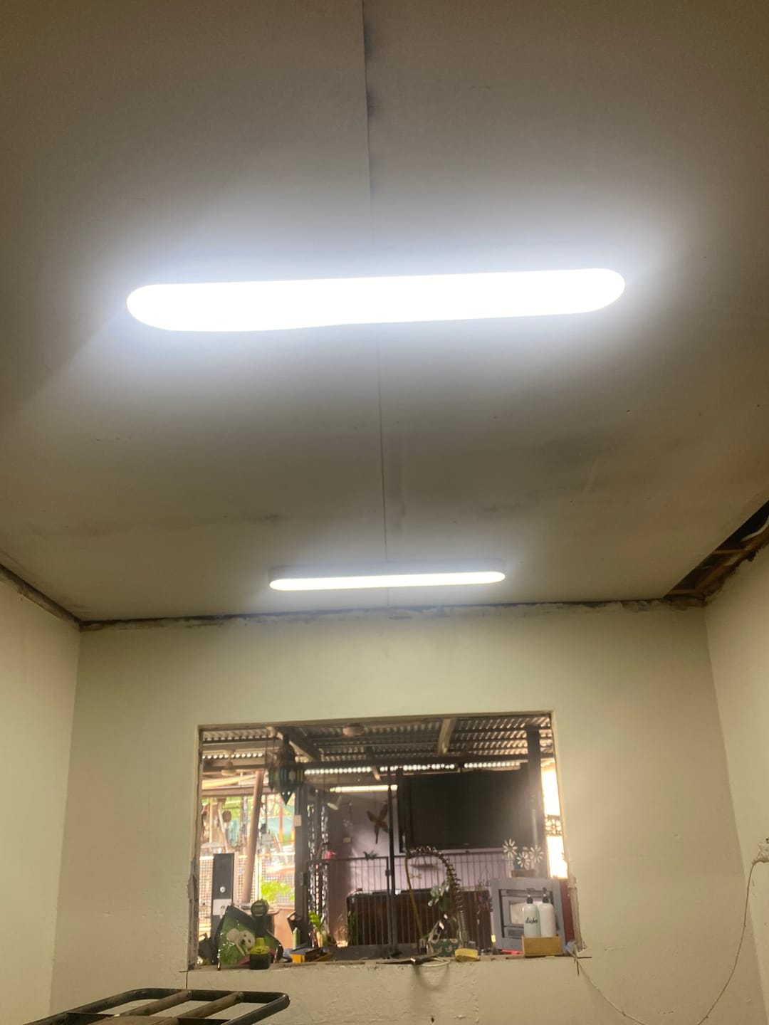 Customer photo review of Nordic 1-Light Oval Shape Led Ceiling Flush Mount With Wood Accent
