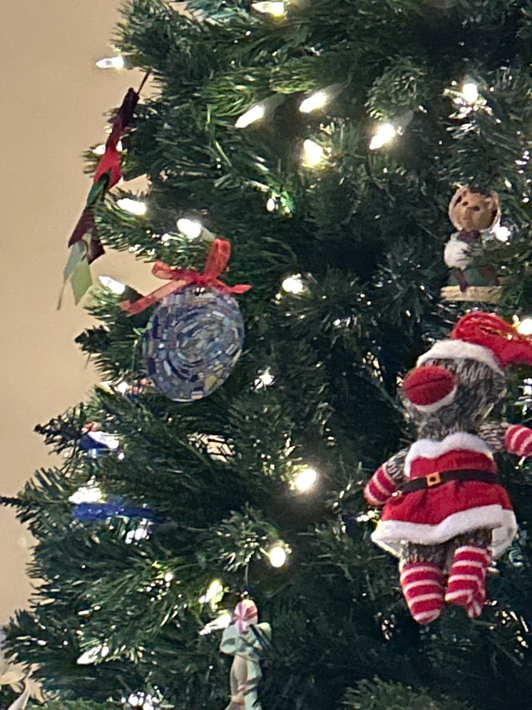 Customer photo review of "Green Vortex" Metal Ornament