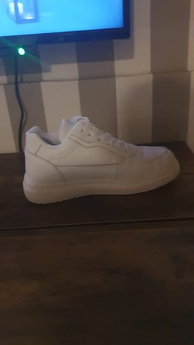 Customer photo review of ELEVATESHOES WHITE CASUAL