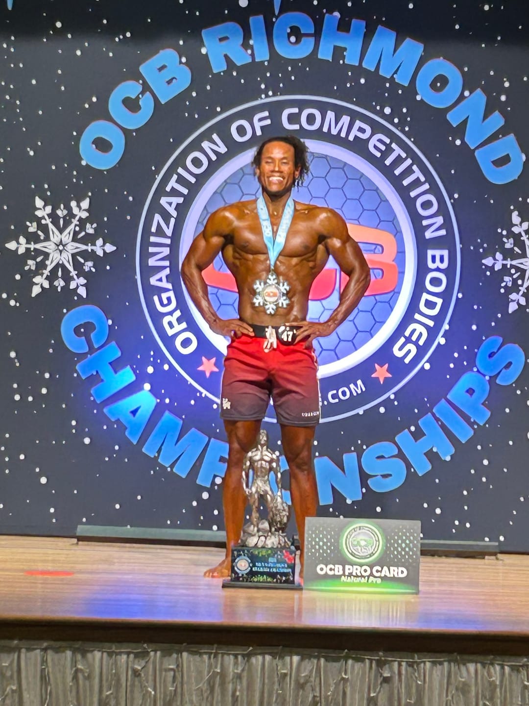 Customer photo review of 1067 - Men's physique Stage Shorts
