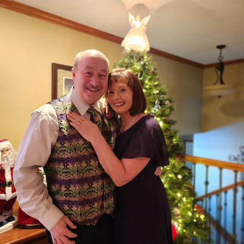 Customer photo review of Ties2you Silk Paisley Dress Vest Purple Gold Green Suit Vest Tie Handkercheif Cufflinks Set