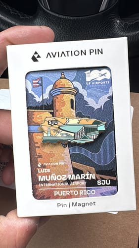 Customer photo review of SJU Airport Pin – Luis Muñoz Marín International Airport, Puerto Rico
