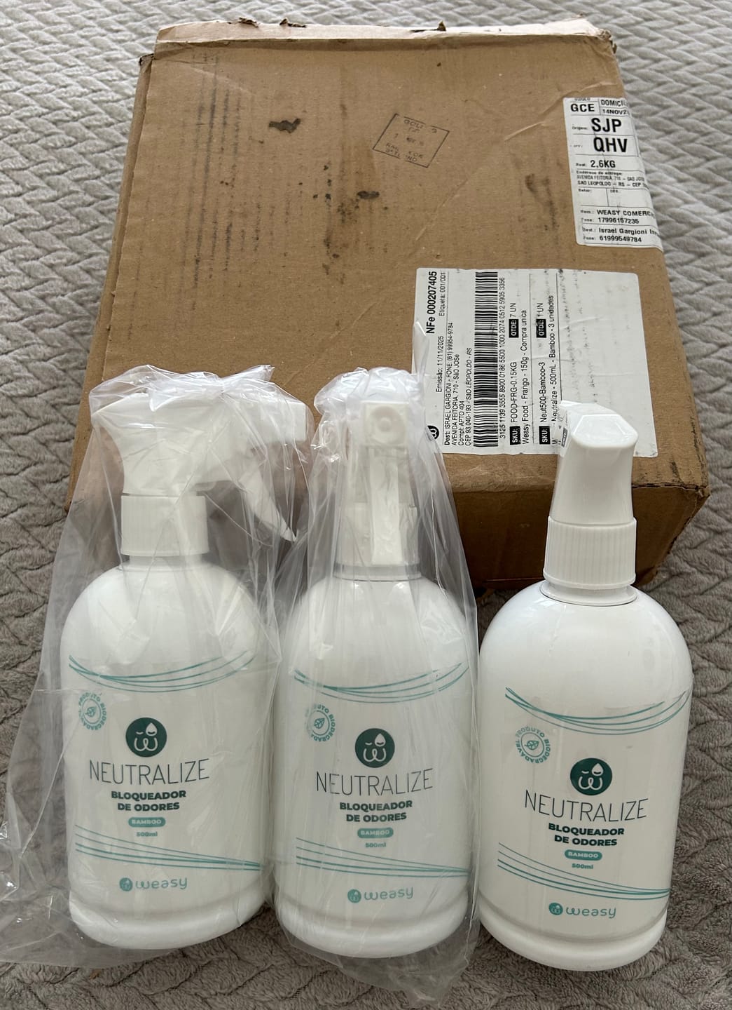 Customer photo review of Weasy Neutralize | Neutralizador de odores pet