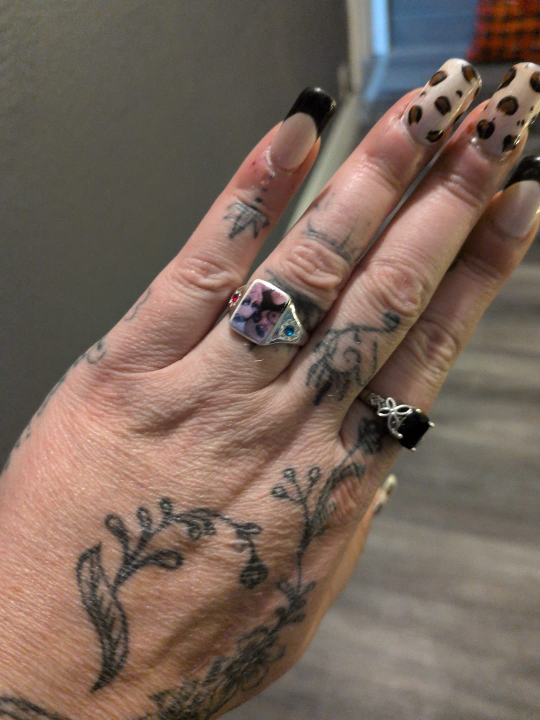 Customer photo review of Personalized Photo Birthstone Custom Ring