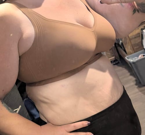 Customer photo review of Full coverage wireless bra