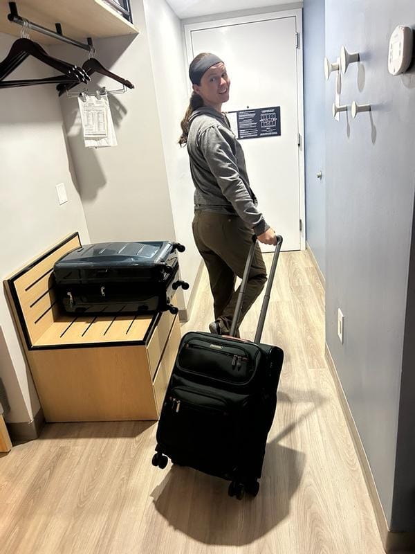Customer photo review of Montecito 3.0 Softside Carry-On Expandable Spinner