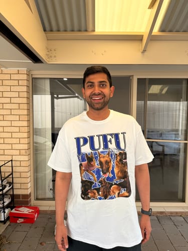 Customer photo review of CUSTOM VINTAGE TEE