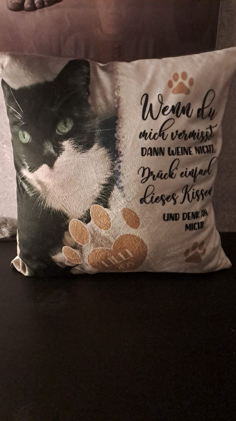Customer photo review of Wenn du mich vermisst - Individuelles Kissen