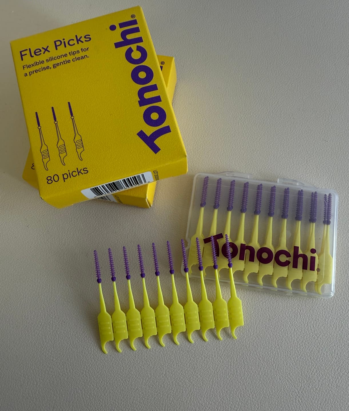 Customer photo review of Flex Picks • Ultra-Fine Silicone Tips • 320 Count (80 Picks × 4 Pack)