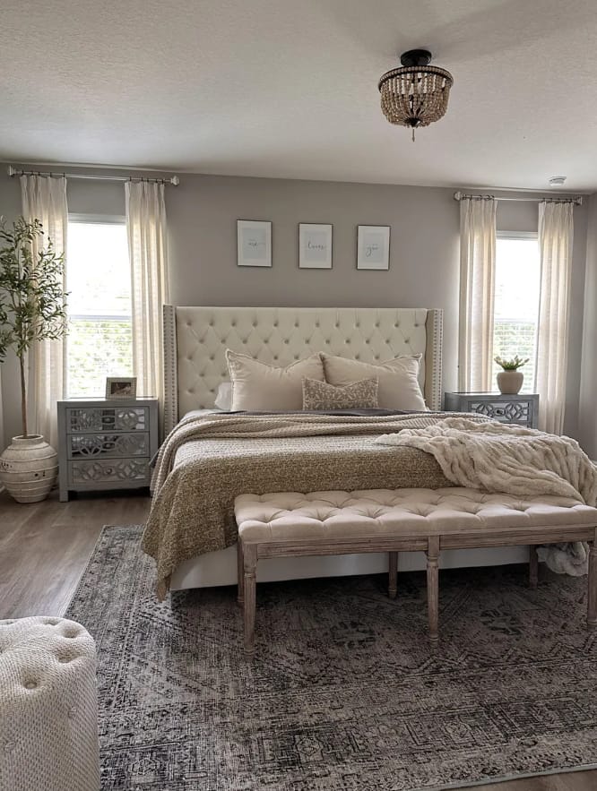Customer photo review of Neutral Linen Blend Curtains – Pinch Pleated, Light Filtering & Elegant Drapes for Living Room & Dining Room (Lucy)