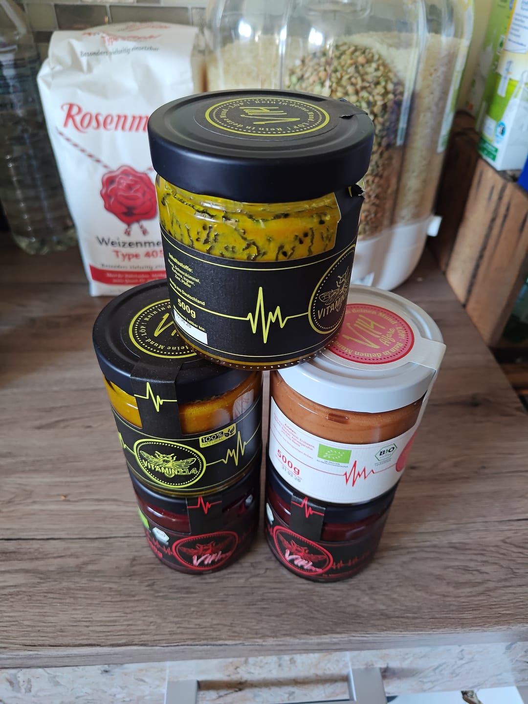 Customer photo review of V114 Bio-Honigmischung Bundle (6 x 500 g in Bio-Qualität)