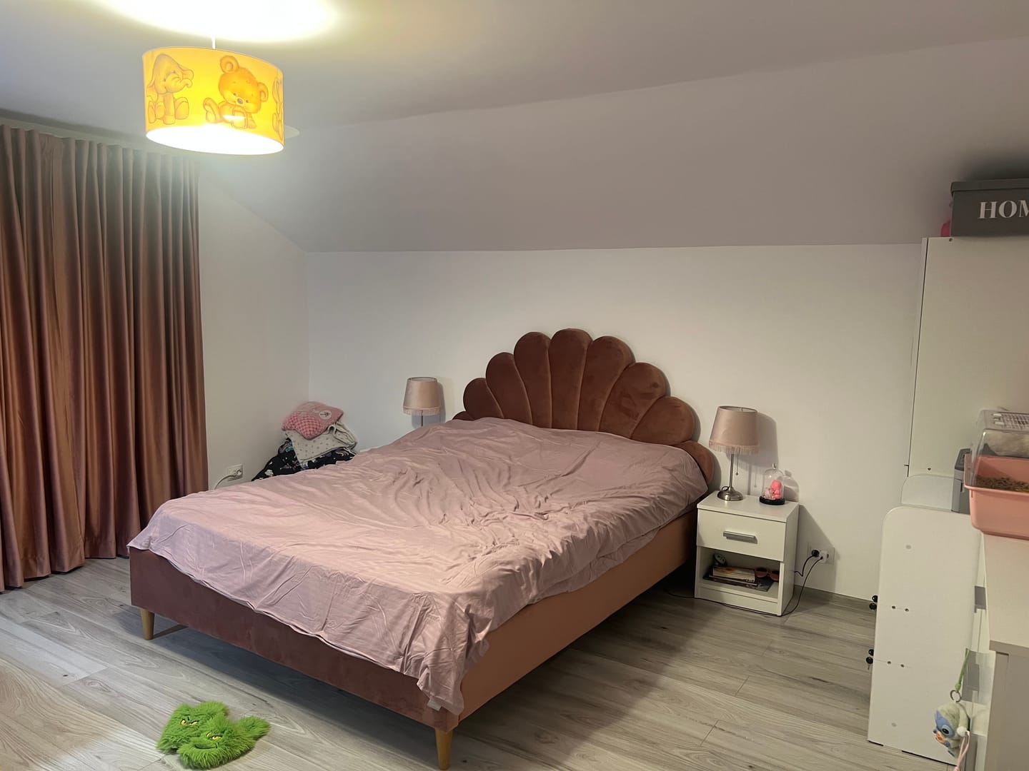 Customer photo review of Pat SANTANA 160x200, stofa catifelata roz antic - Bluvel 52, cu somiera