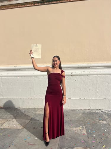 Customer photo review of Φόρεμα μάξι με έναν ώμο