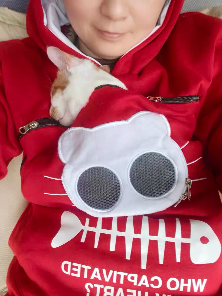 Customer photo review of Pawsome Cat Pocket Hoodie