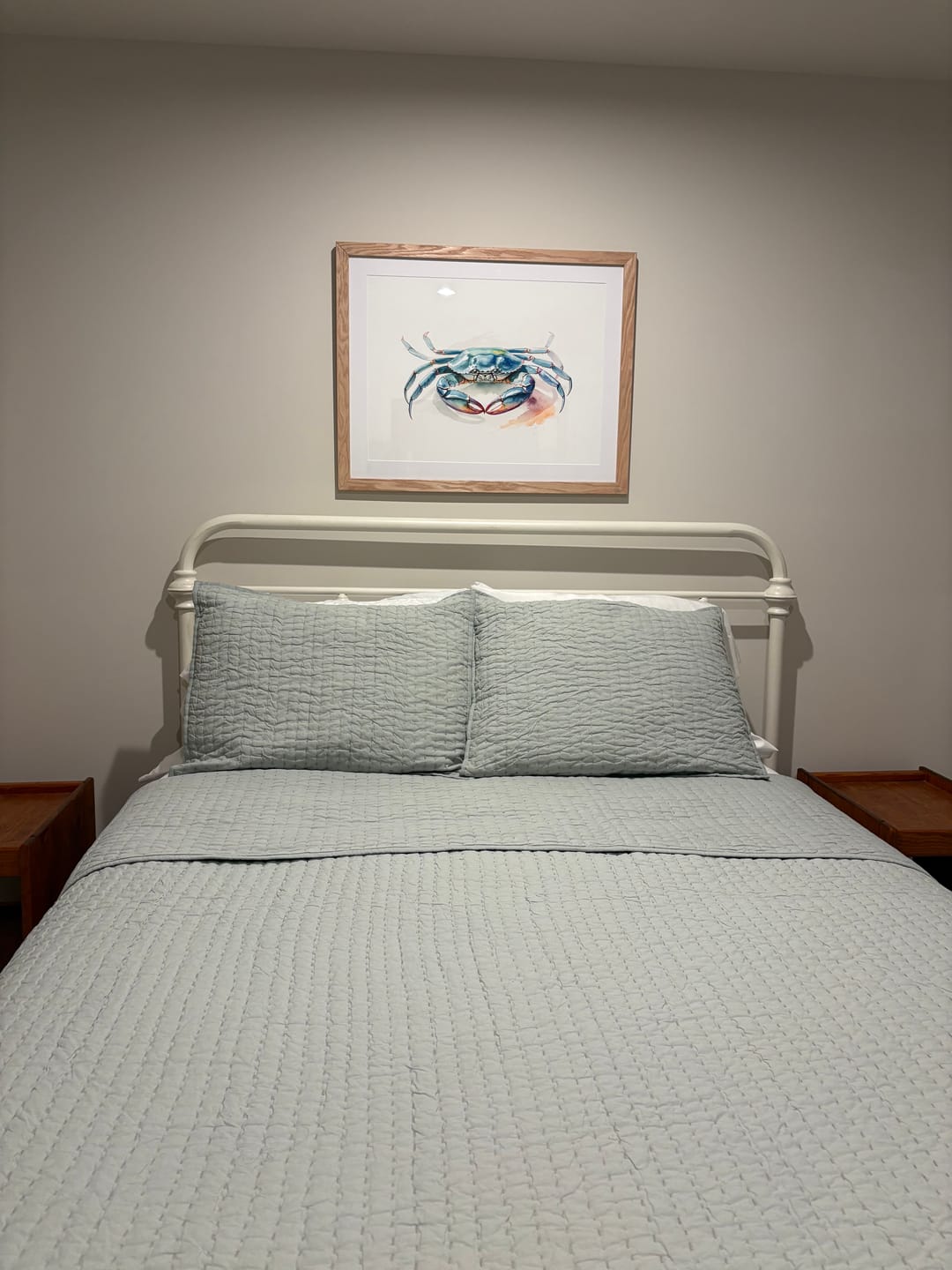 Customer photo review of Blue Crab Watercolor Print