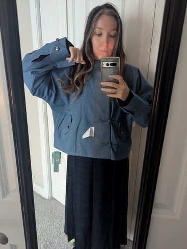 Customer photo review of Walking After Midnight 午夜行走 Modernized Daily Cotton Tang Song Pantsuit Set