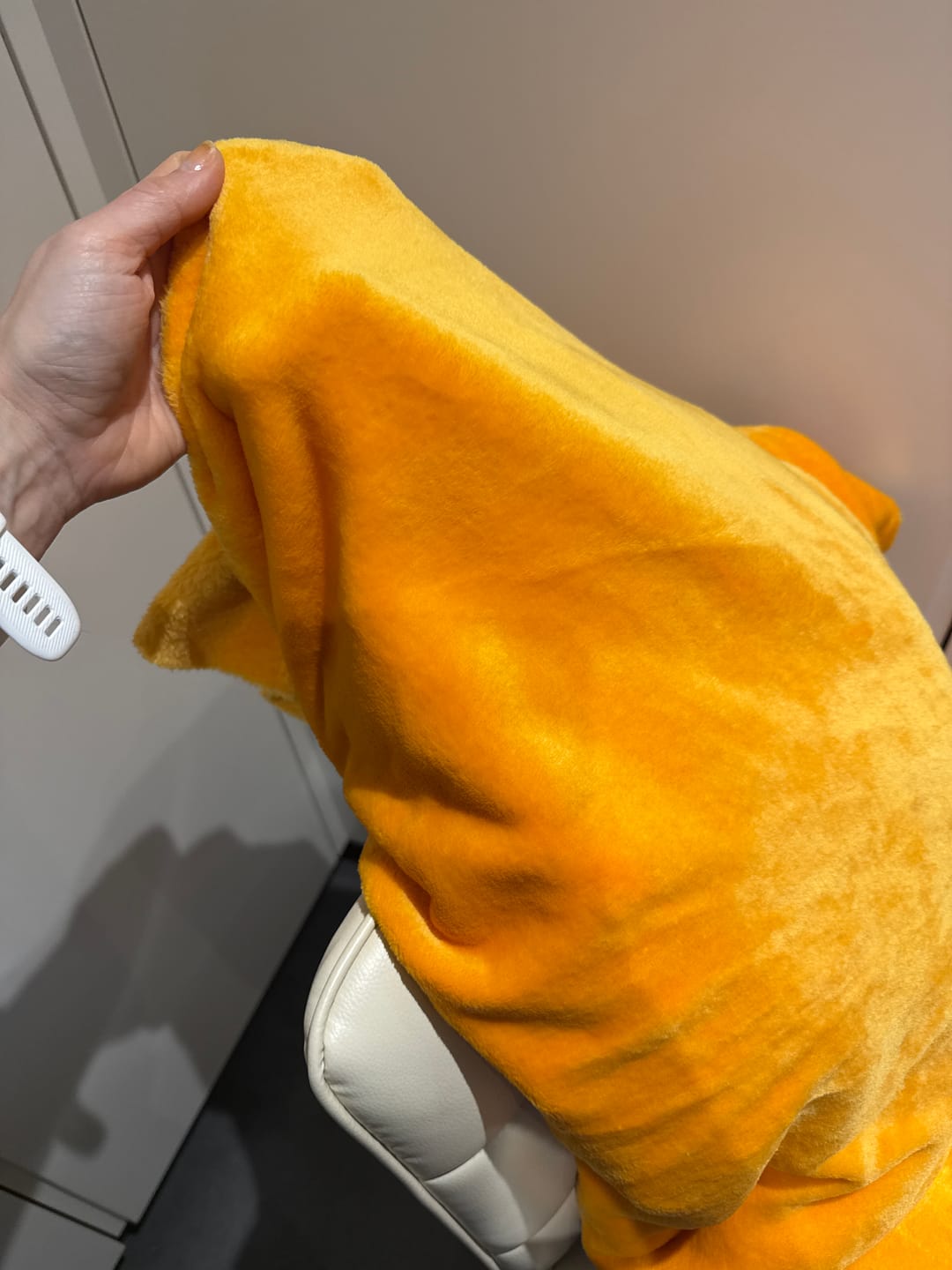 Customer photo review of Plain Cuddle Fleece Fabric