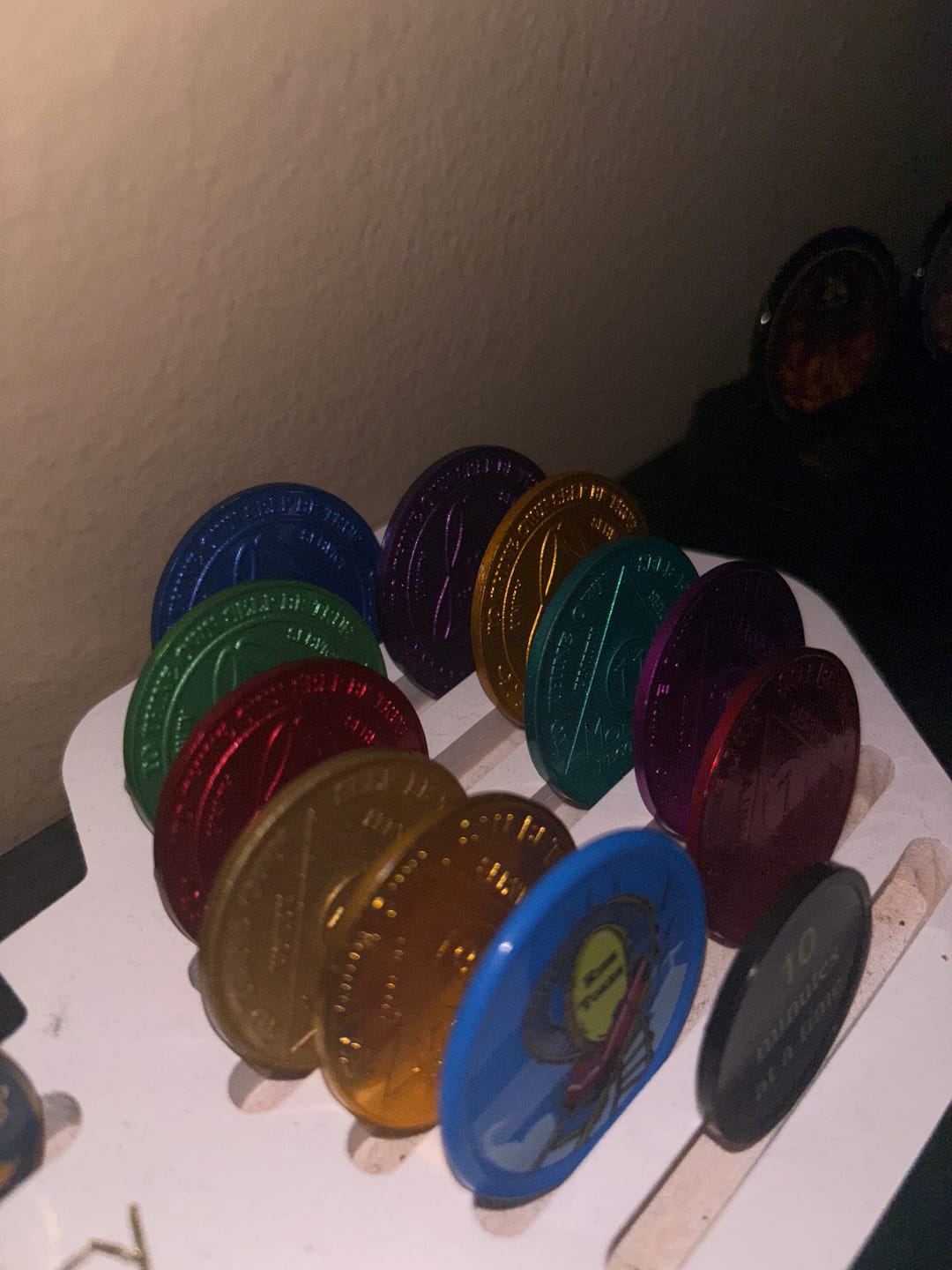 Customer photo review of Sobriety Mint Infinity Aluminum AA Meeting Newcomer Sobriety Chips/Coins/Tokens - 8 Months - Gold