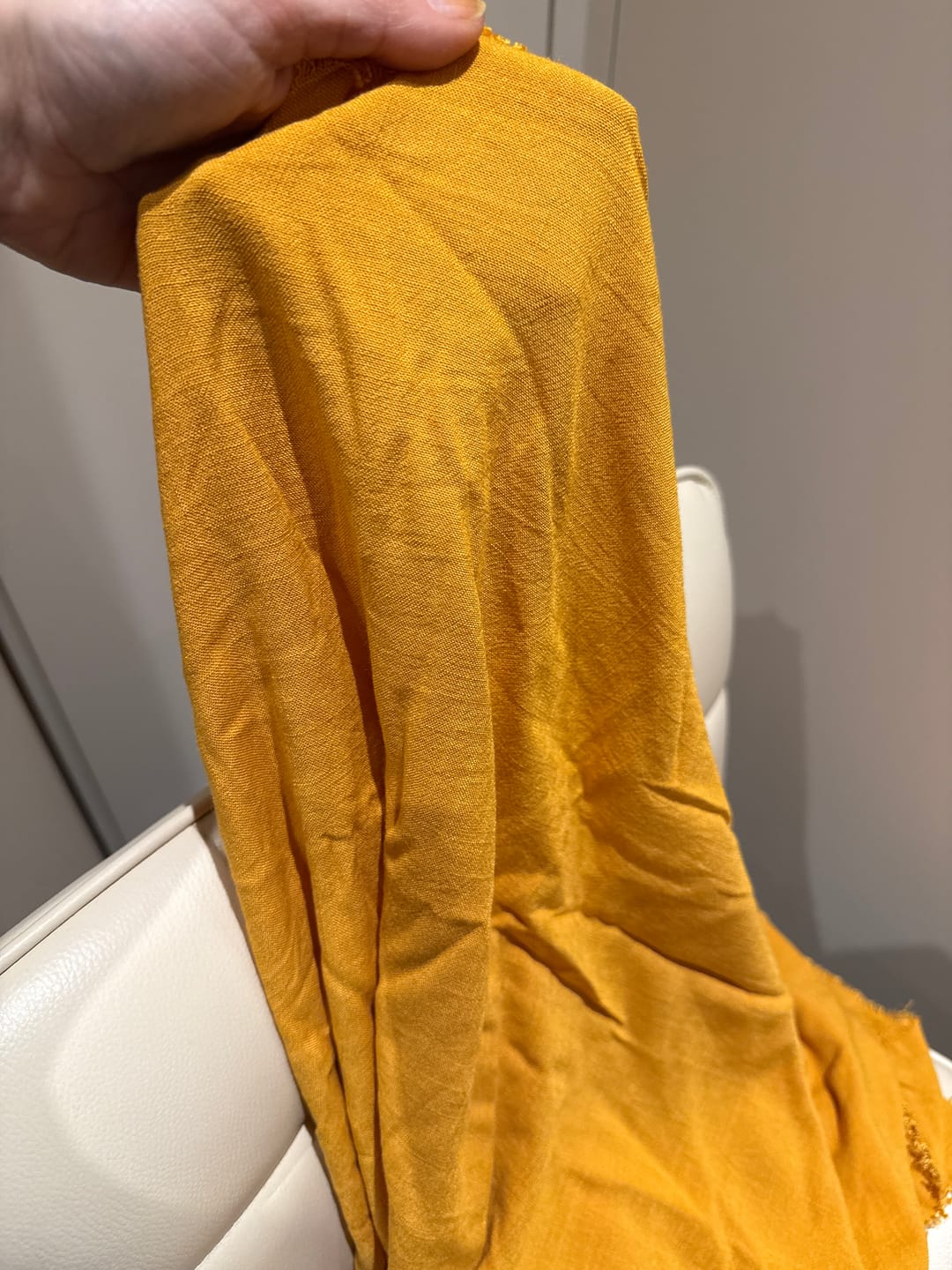 Customer photo review of Plain Linen Look Viscose Fabric