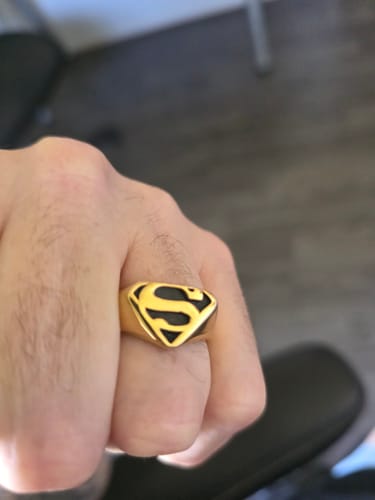 Customer photo review of SuperMan Ring (Gold)