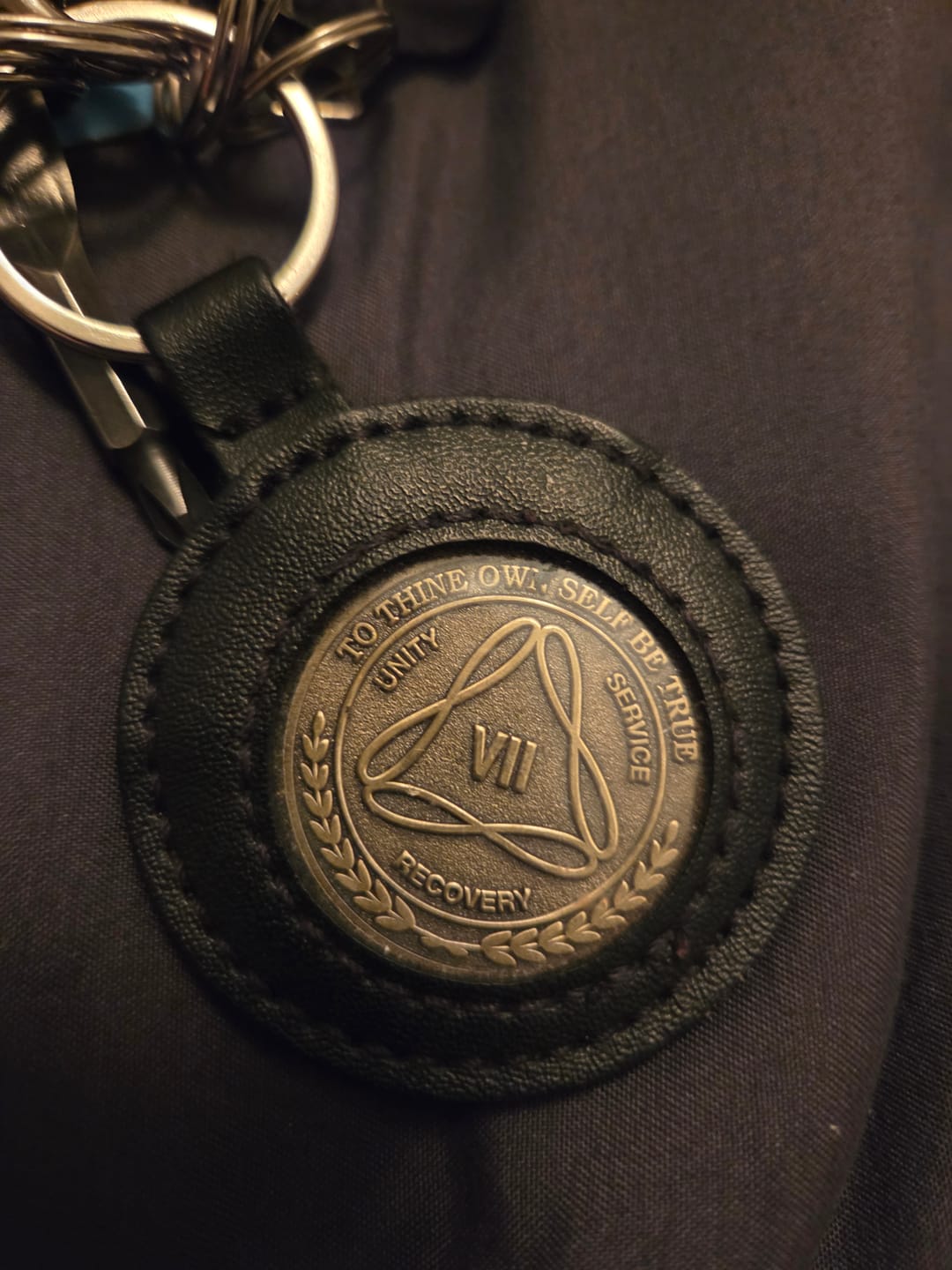 Customer photo review of 1 to 50 Year Bronze AA Meeting Chips - Sobriety Mint Infinity Triangle Recovery Medallions/Coins