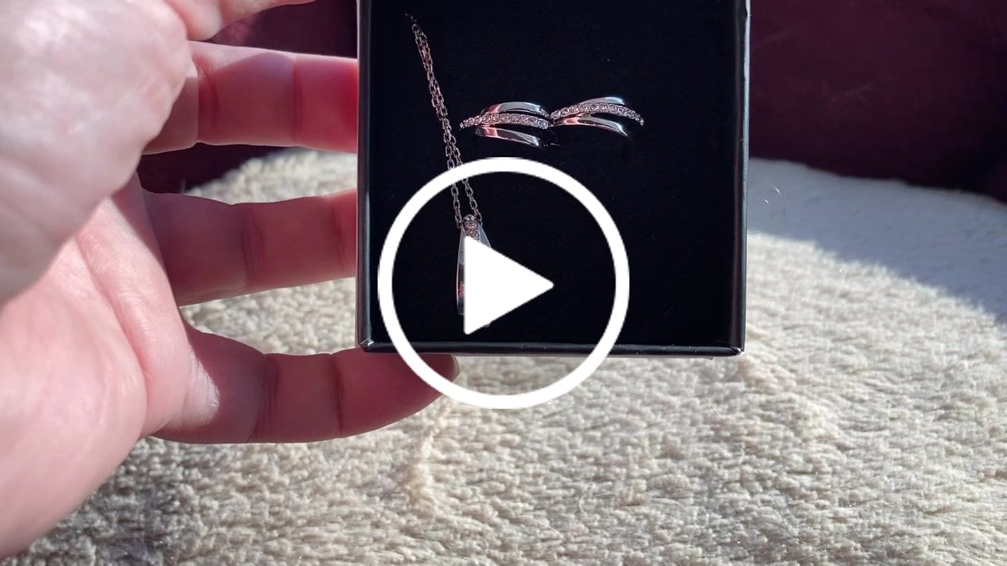 Customer video review of Bella 18k White Gold Plated 17mm Hoop Earrings with Swarovski Crystals