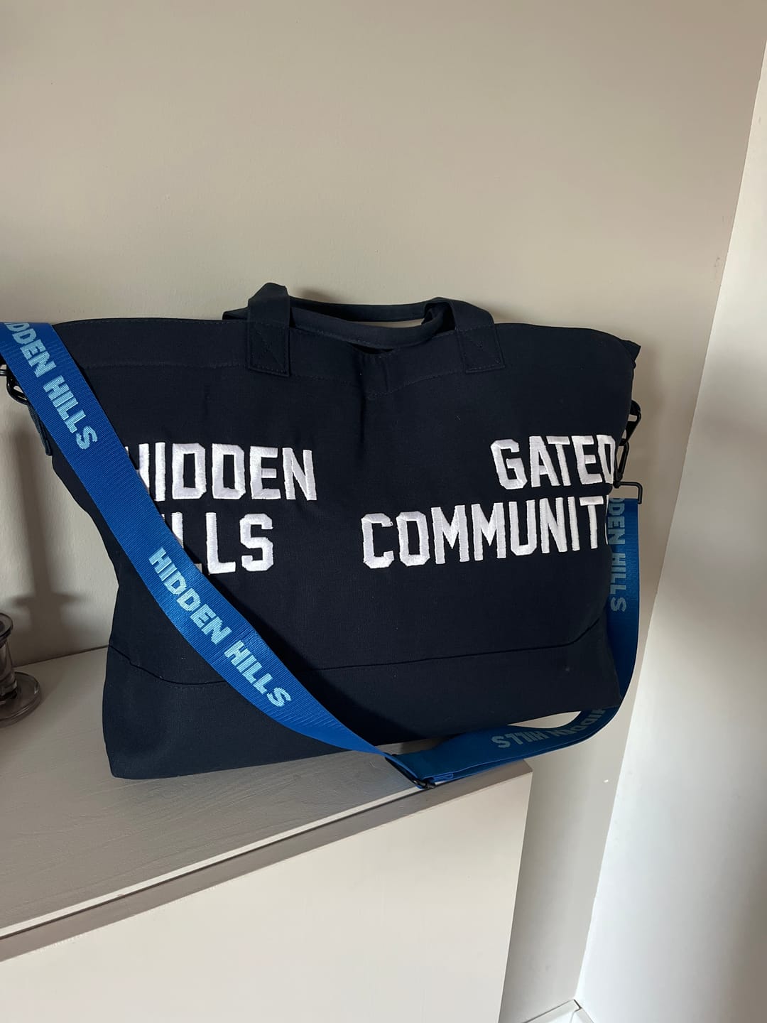 Customer photo review of GATED COMMUNITY CANVAS SHOPPER BAG