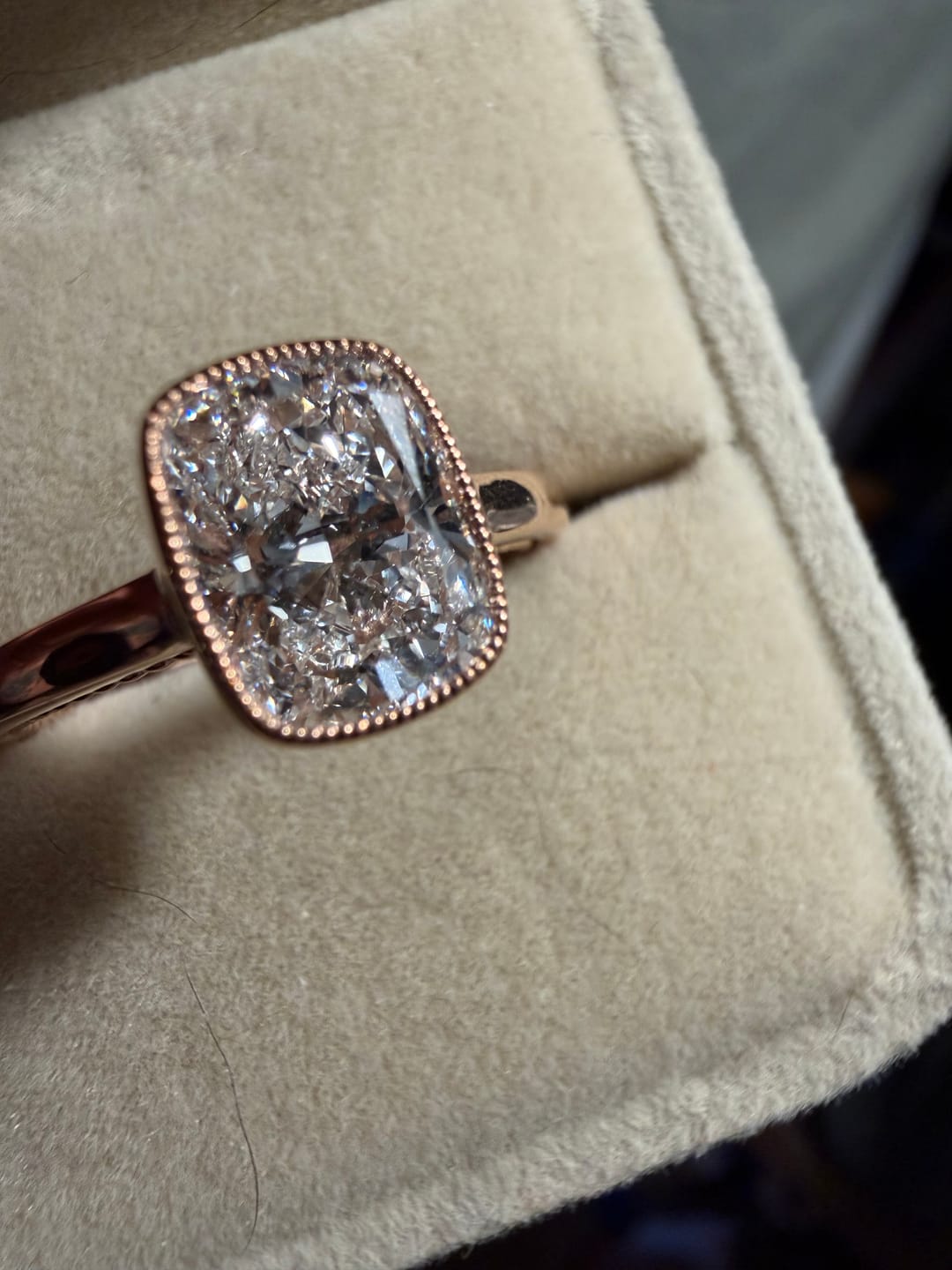 Customer photo review of Engagement Ring Settings: K Gold & Platinum Pricing