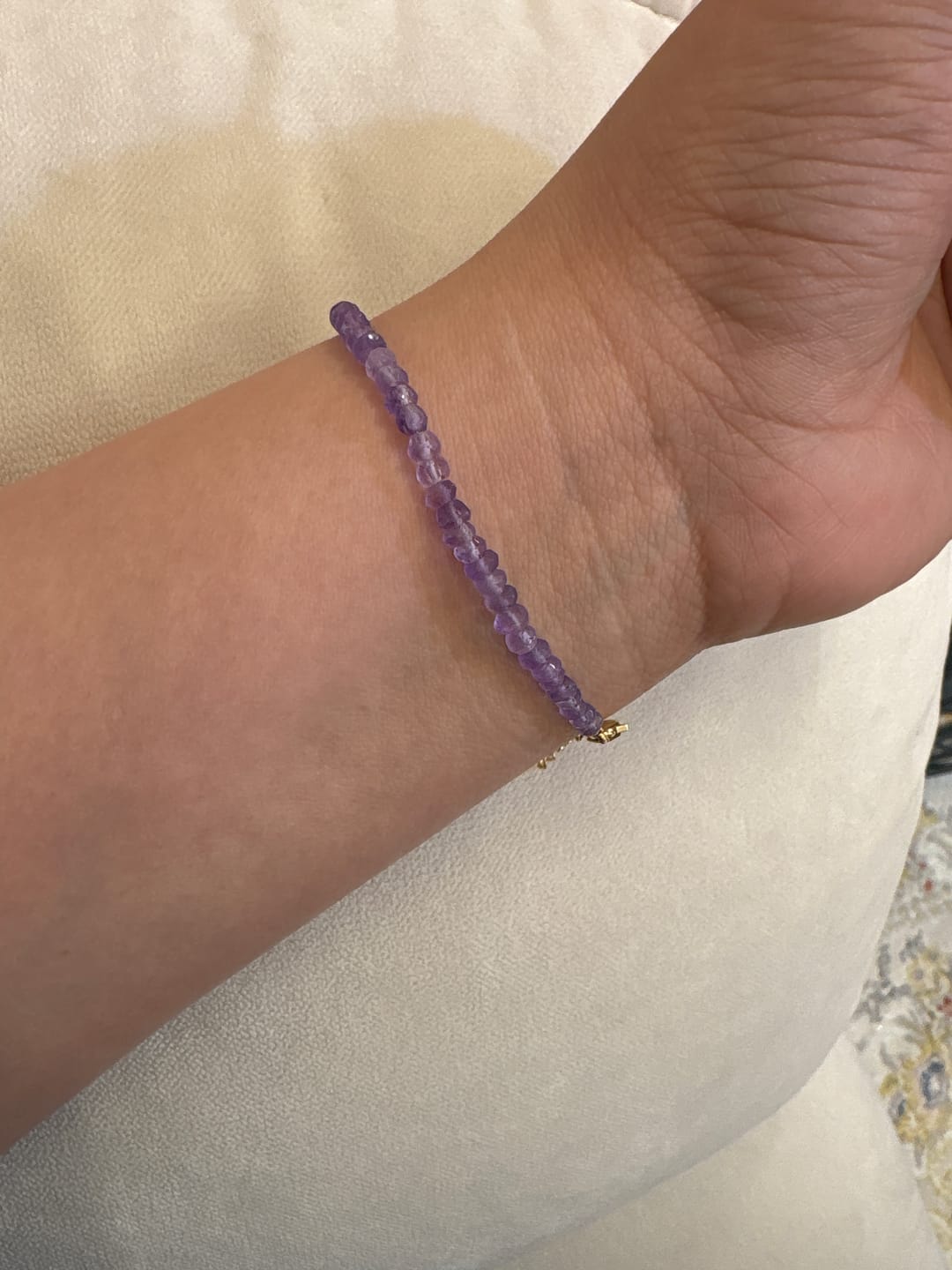 Customer photo review of Amethyst silver bracelet