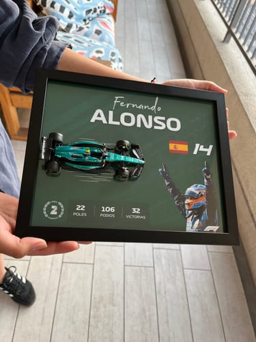 Customer photo review of Cuadro Personalizado Fórmula 1 con Auto de Colección (Escala 1:43)