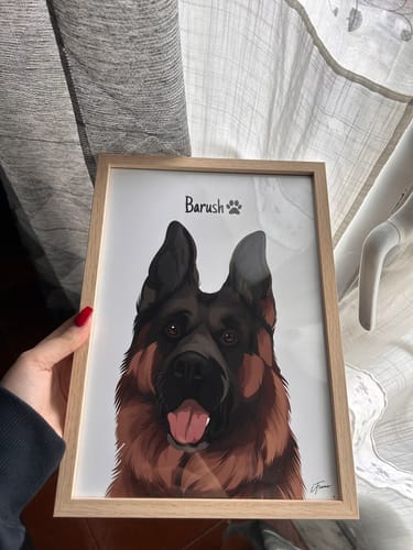 Customer photo review of Quadro Retrato Colorido (1 Animal)