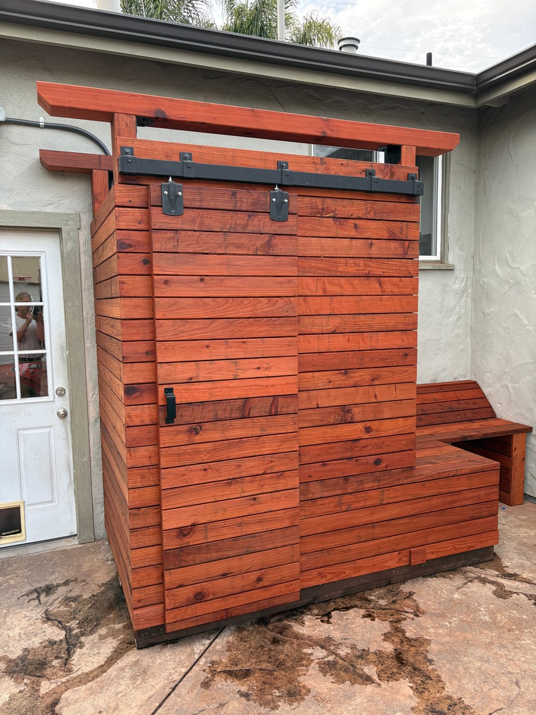 Customer photo review of 3-Function 304 Stainless Steel Wall-Mounted Outdoor Shower System