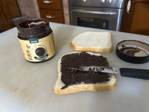 Customer photo review of KETOCIOK 250G CREMA SPALMABILE NOCCIOLE IGP E CACAO SENZA ZUCCHERO