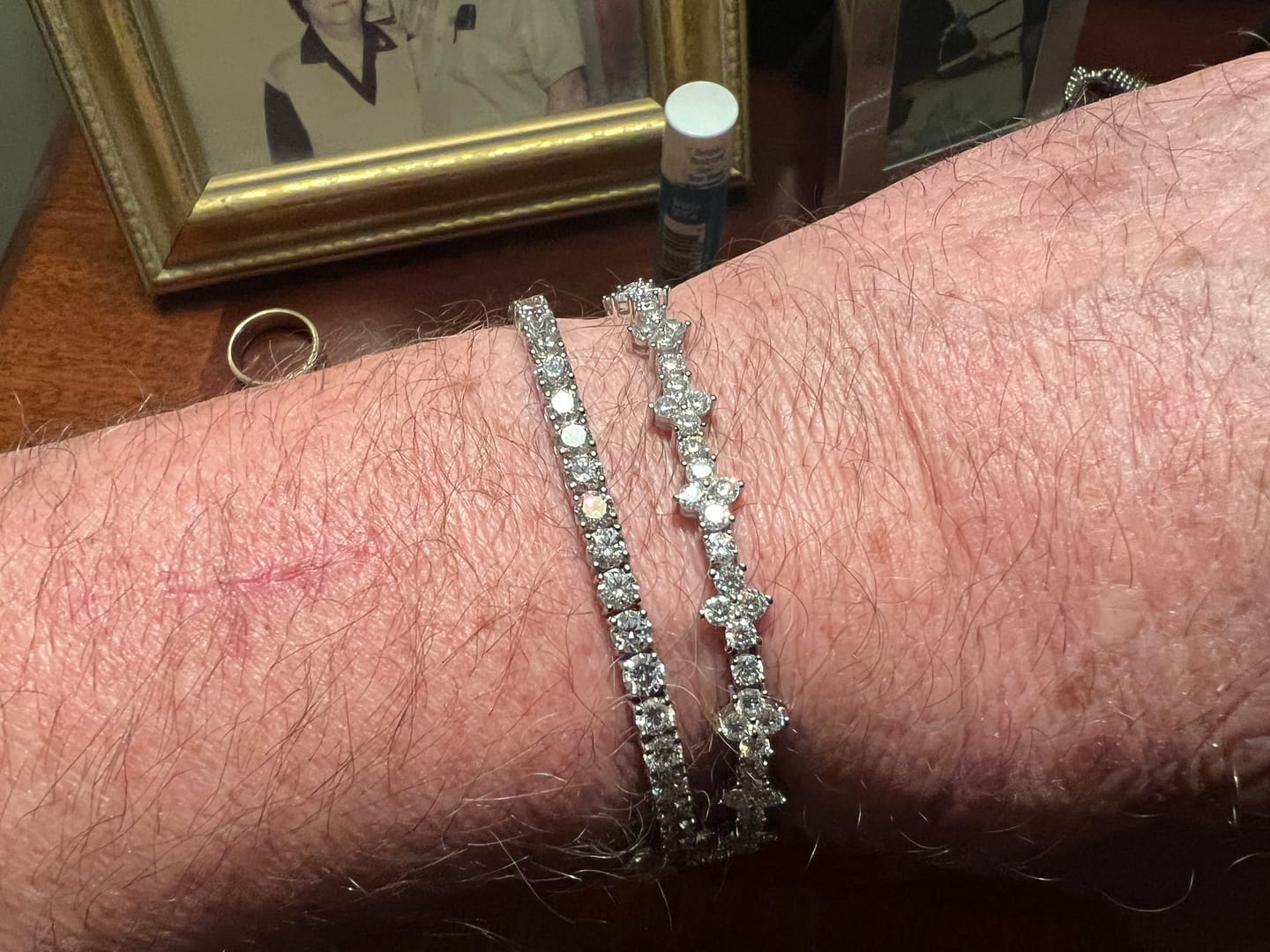 Customer photo review of Moissanite Thorn Bracelet