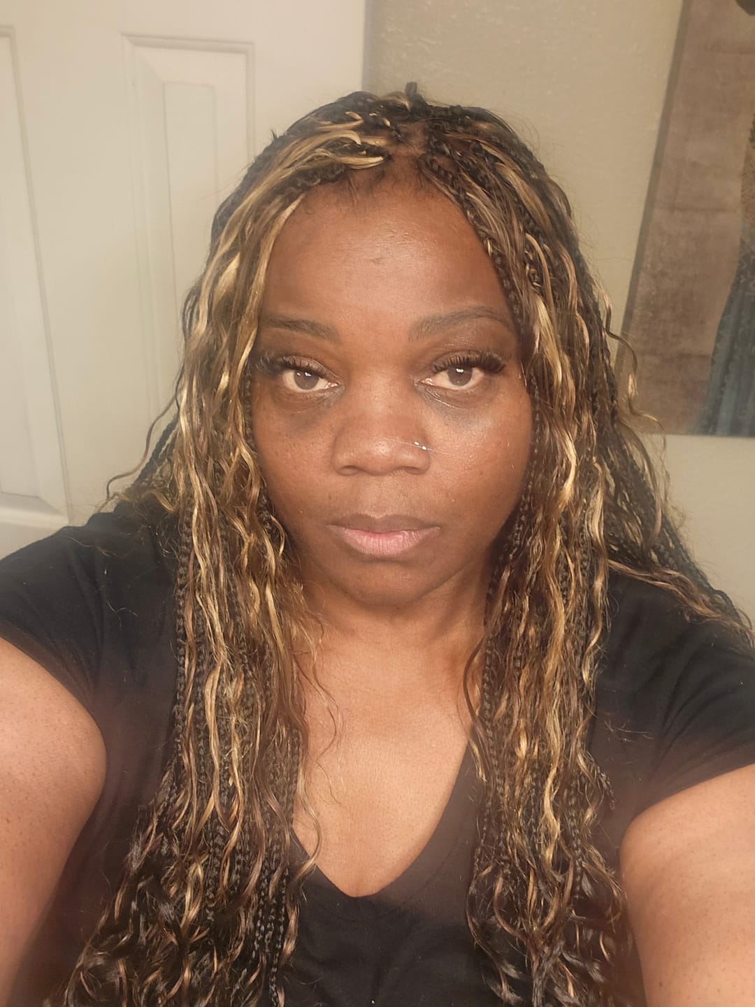 Customer photo review of #4/27/30/613 Mix Color Blend Body Wave Human Braiding Hair