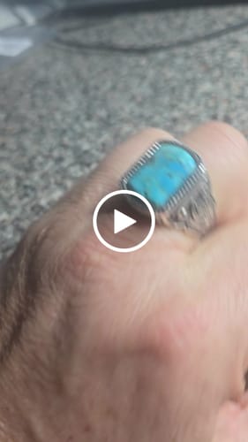 Customer video review of Turquoise Knight Men's Ring