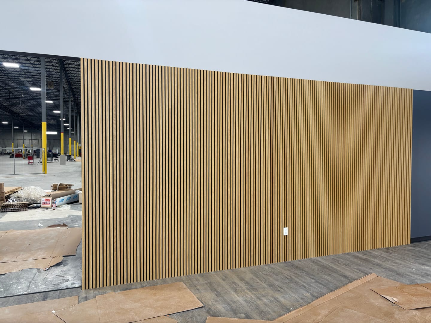 Customer photo review of Natural Oak Acoustic Slat Panels 94.5" or 118" Length