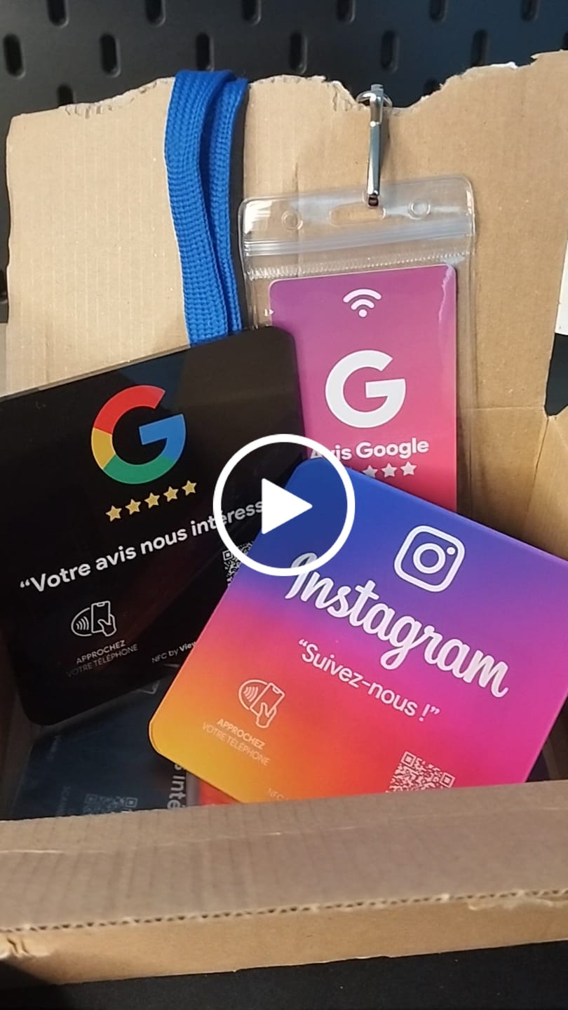 Customer video review of Pack duo 2 plaques : avis Google + Instagram