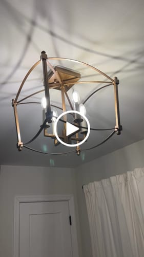 Customer video review of 4-light French Antique Candle Style Lantern Semi Flush