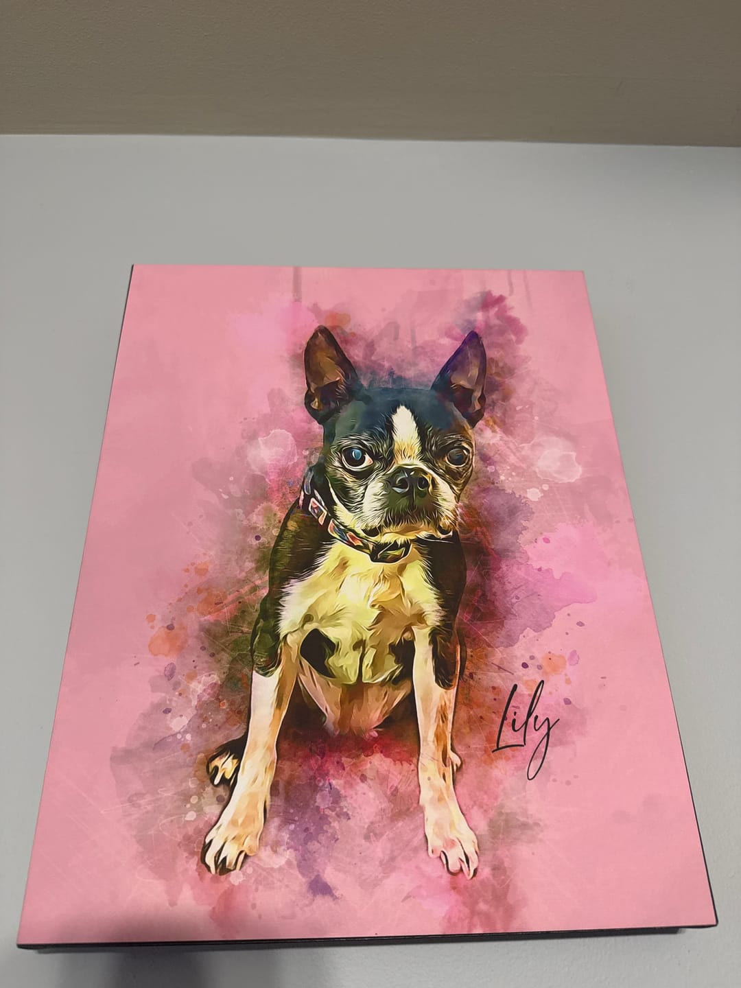 Customer photo review of Custom Watercolor Pet Portrait – Contemporary Neutral Style (CN)