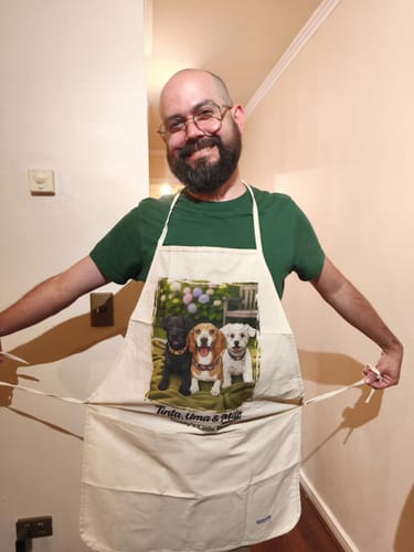Customer photo review of Delantal  Personalizado Mascota