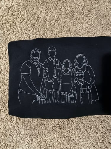 Customer photo review of Soulmate Custom Embroidered Photo Sweatshirt