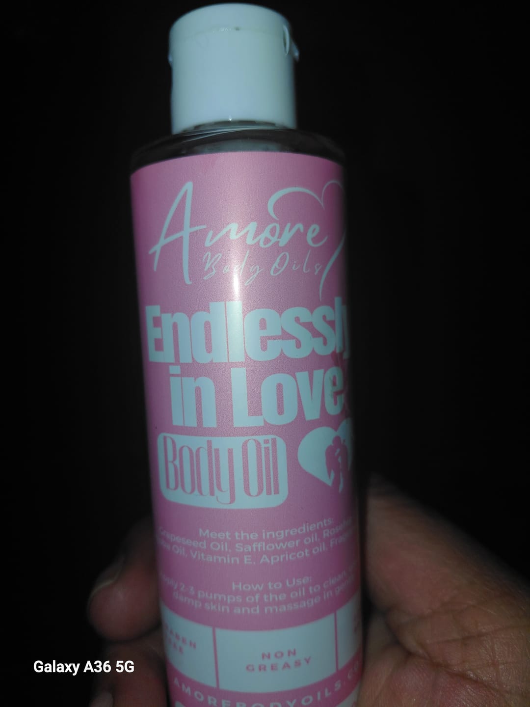 Customer photo review of Endlessly in Love - Body Oil