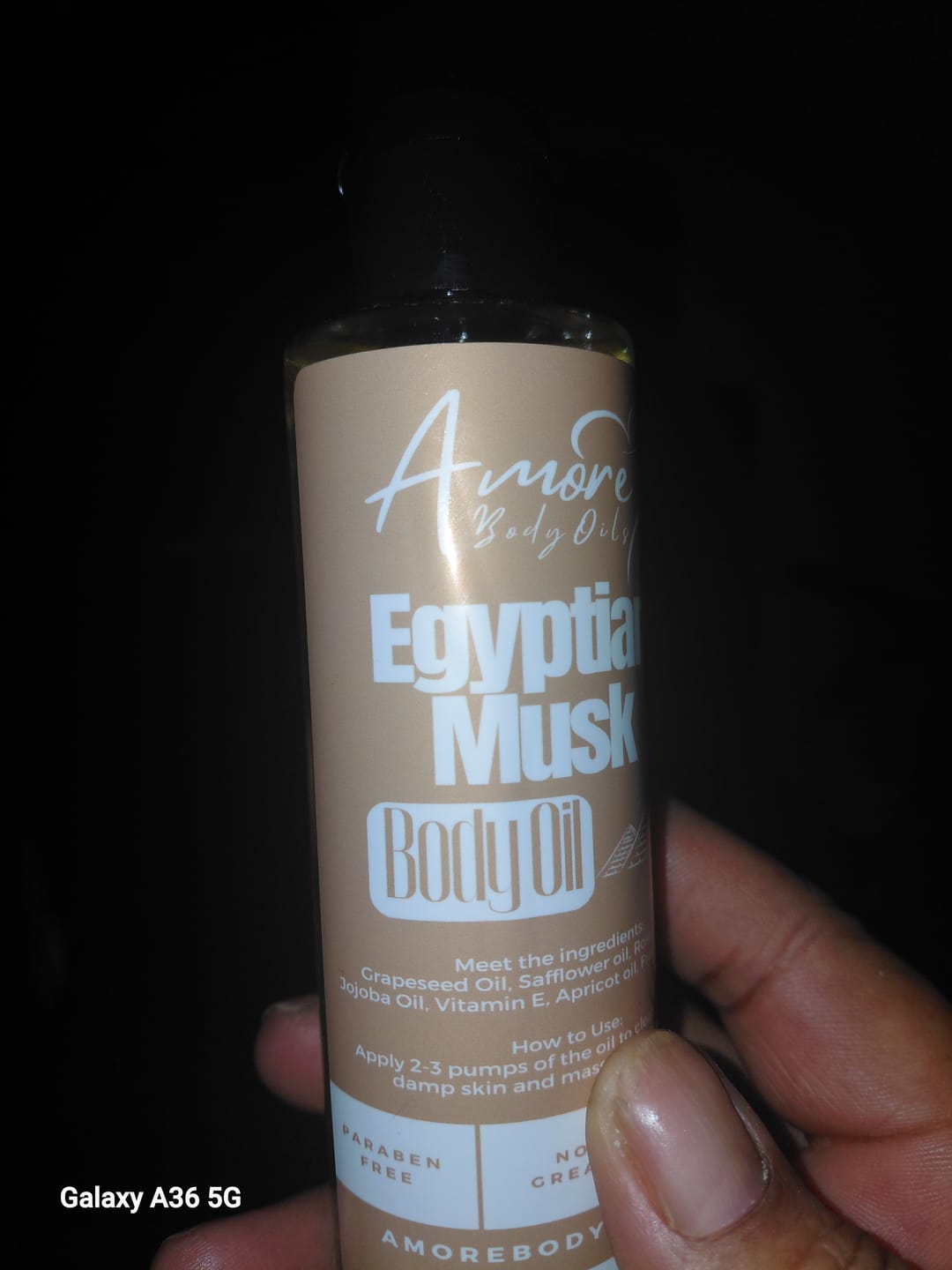 Customer photo review of Egyptian Musk - Body Oil
