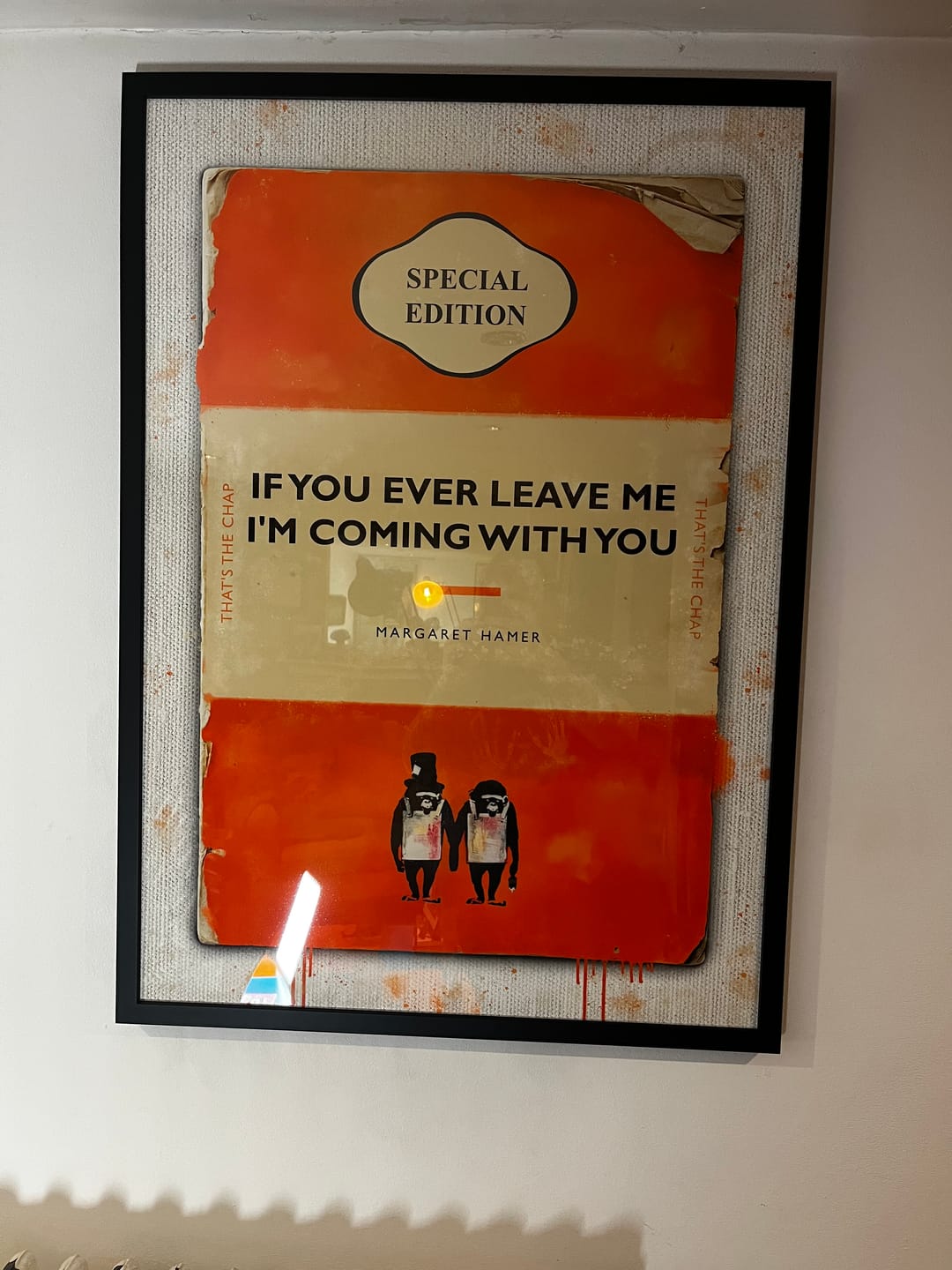 Customer photo review of Personalised Book Cover Art Print (Couples Edition)