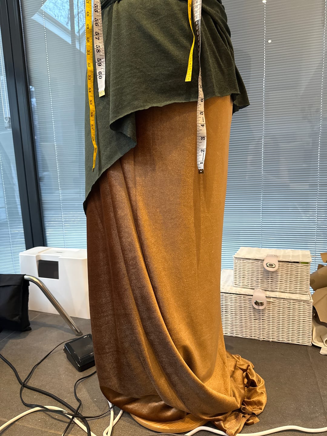 Customer photo review of Plain Stretch Velvet Fabric