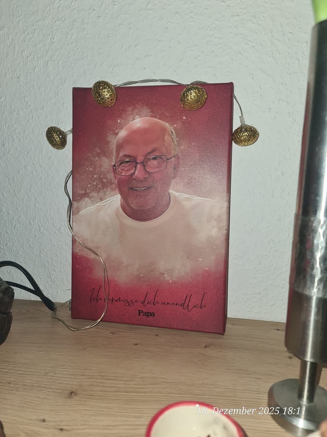 Customer photo review of Persönliches Trauer Geschenk | Gedenkbild für Verstorbene | Geschenk zur Beerdigung